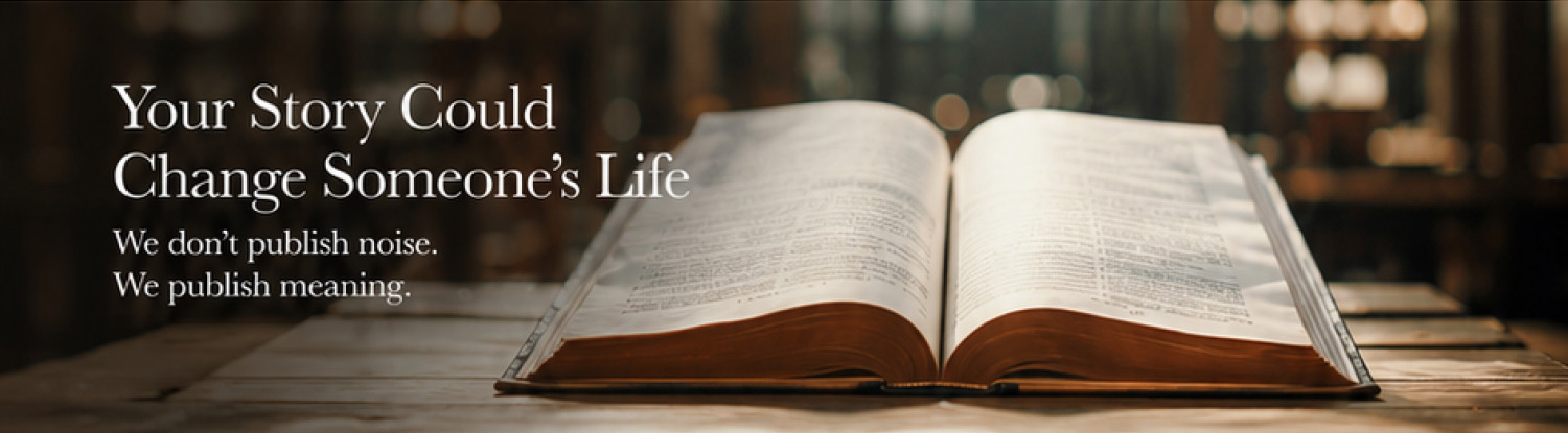 Your story could change someone's life. We don't publish noise. We publish meaning.